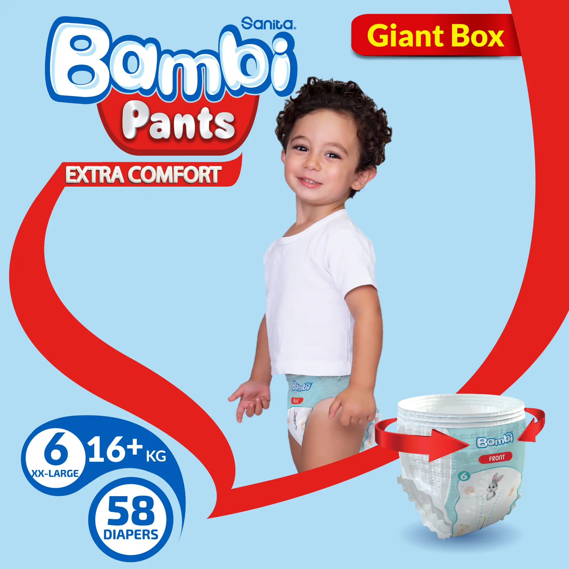 Sanita Bambi Pants Giant 6 Size Box 16+ 58  pcs - view 10