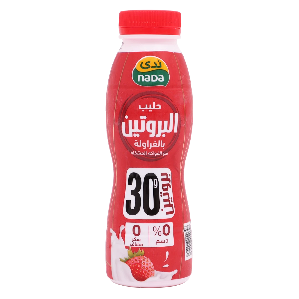 ندى حليب بروتين فراوله 320 مل