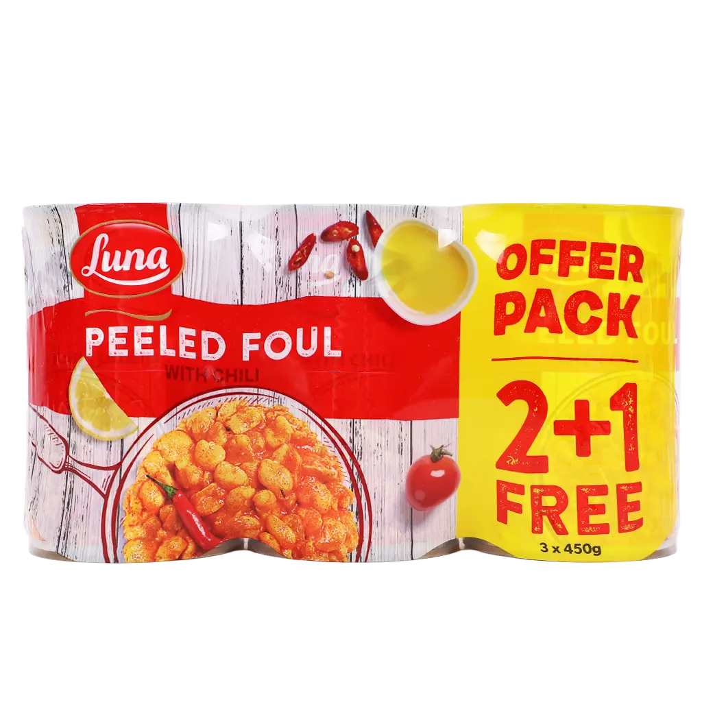 Luna Peeled Foul With Chili 3 pcs 450 gm - view 3