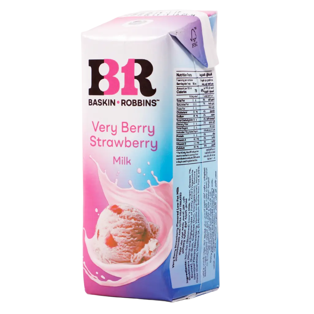 Baskin Robbins Strawberry Flavored Milk 180 ml - view 1