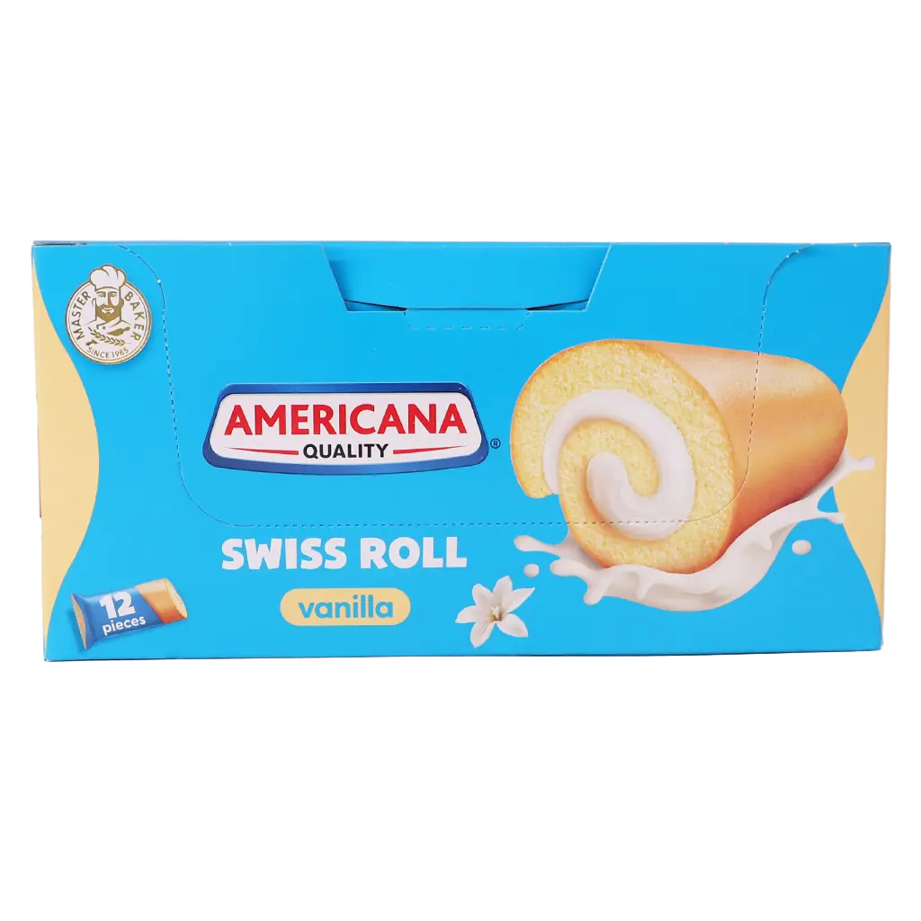 Americana Cake Swiss Roll Vanilla Filled with Vanilla Cream 12 pcs 20 gm - view 2