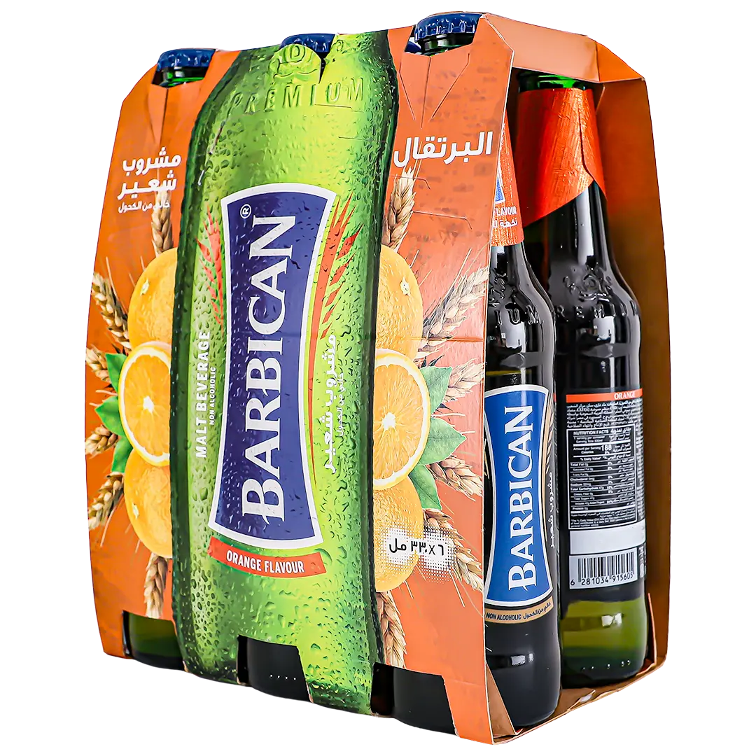 Barbican Malt Drink  Orange Flavoured  6 Pcs 330 ml - view 2