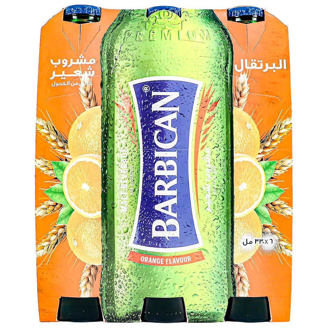 Barbican Malt Drink  Orange Flavoured  6 Pcs 330 ml - view 3