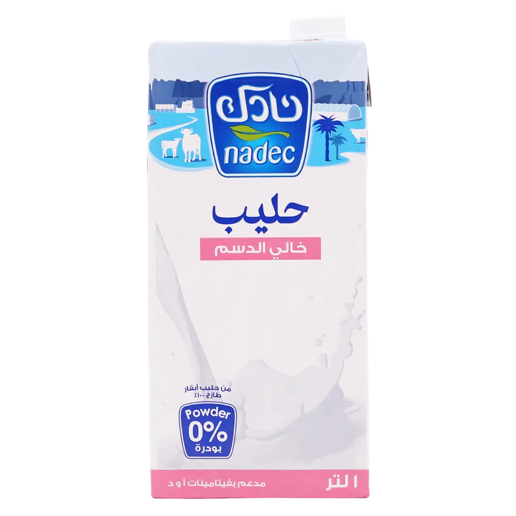 Nadec Milk Skimmed Long Life 1 L - view 2