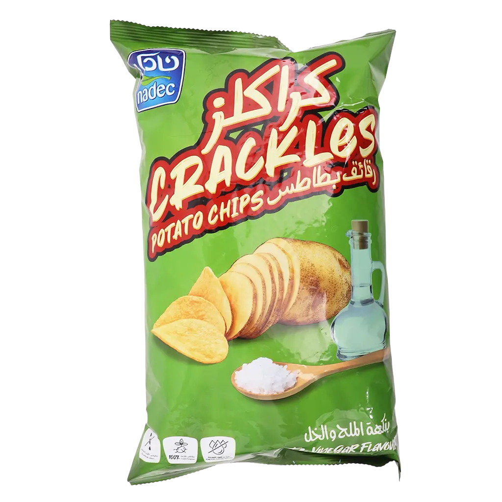 Nadec Crackles Salt & Vinegar Chips 155g - view 2