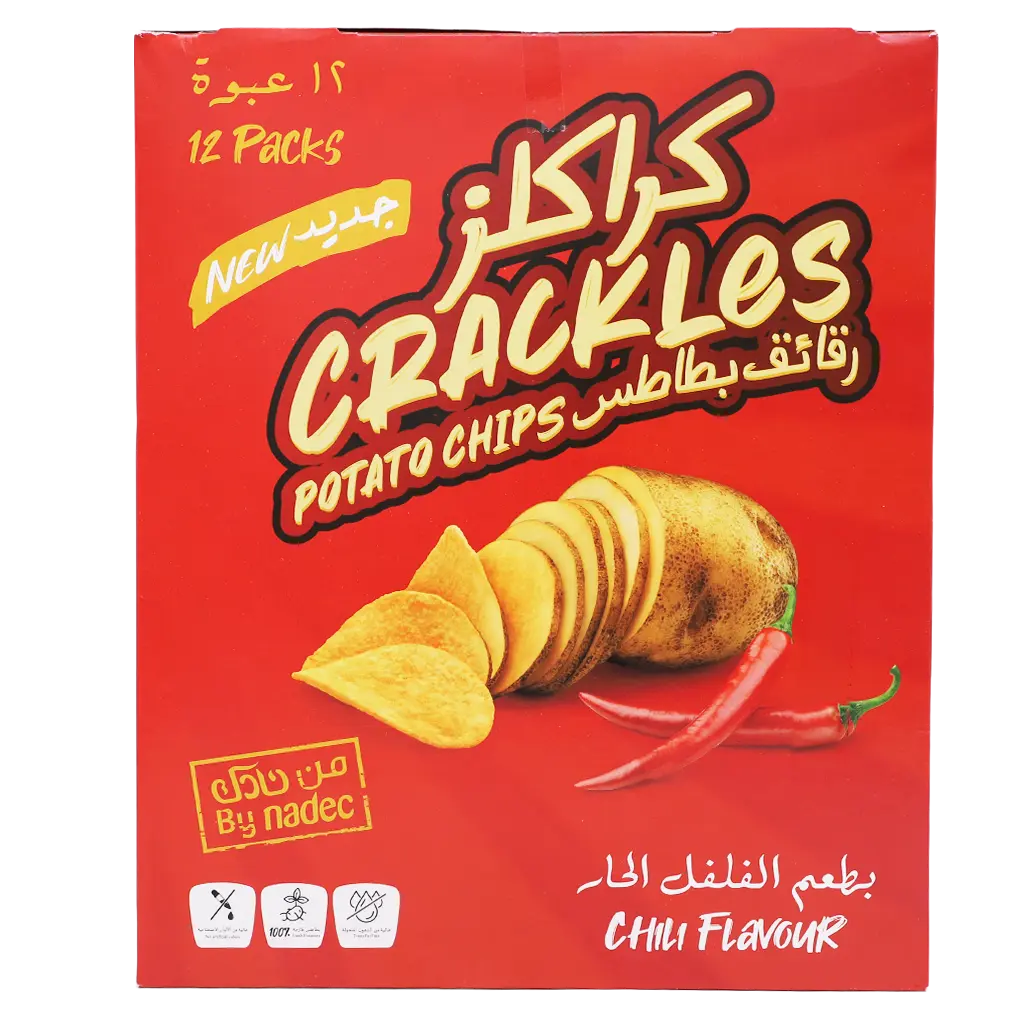 Nadec Crackles Spicy Chilli Chips 12 pcs 21 gm - view 2