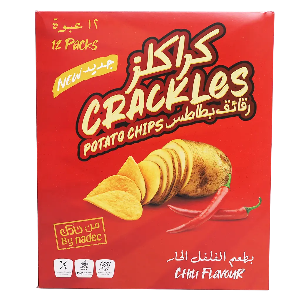 Nadec Crackles Spicy Chilli Chips 12 pcs 21 gm - view 3