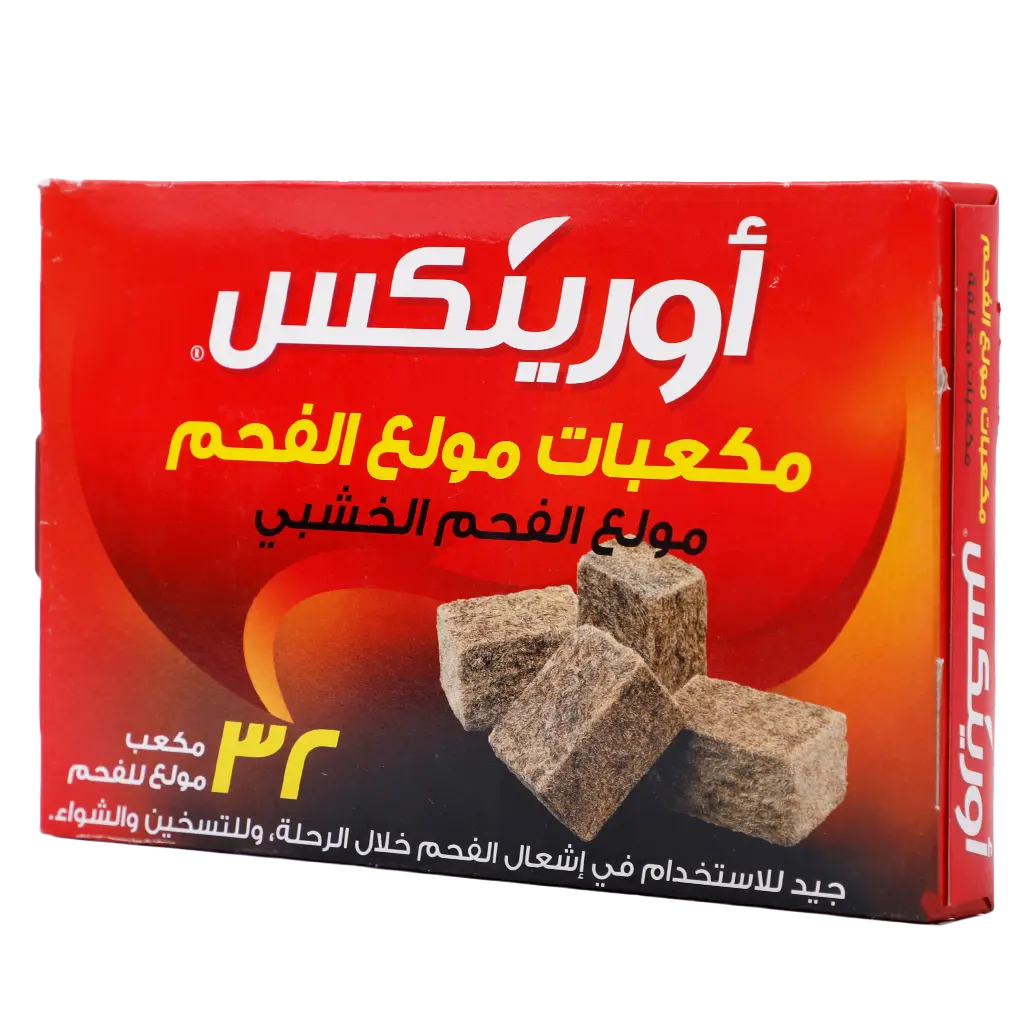 أورينكس مولع فحم الخشبي مكعبات  32 حبه  - view 1