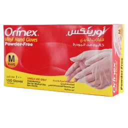 أورينكس قفازات بدون بودرة وسط 100 حبه 