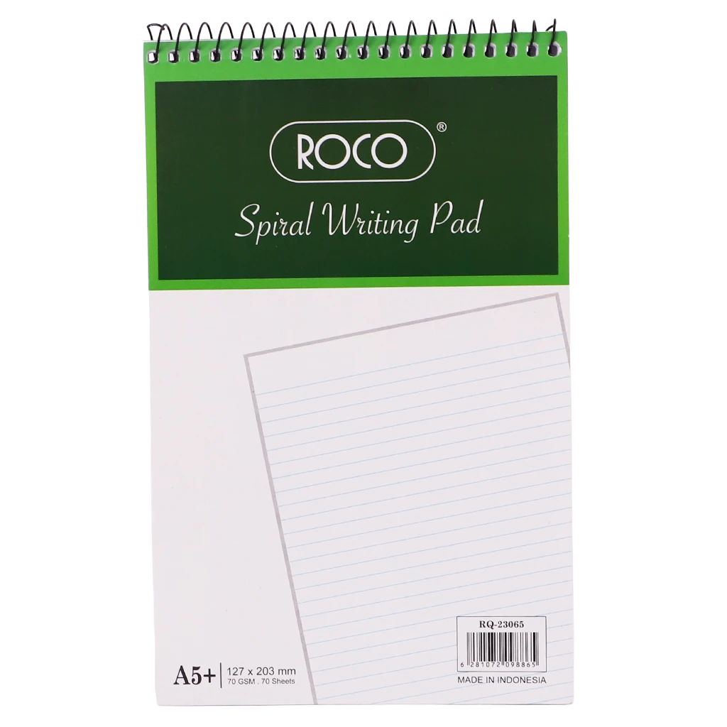 Roco Standard Writing Pad Lined A5  140 Pages 70 Sheets  White