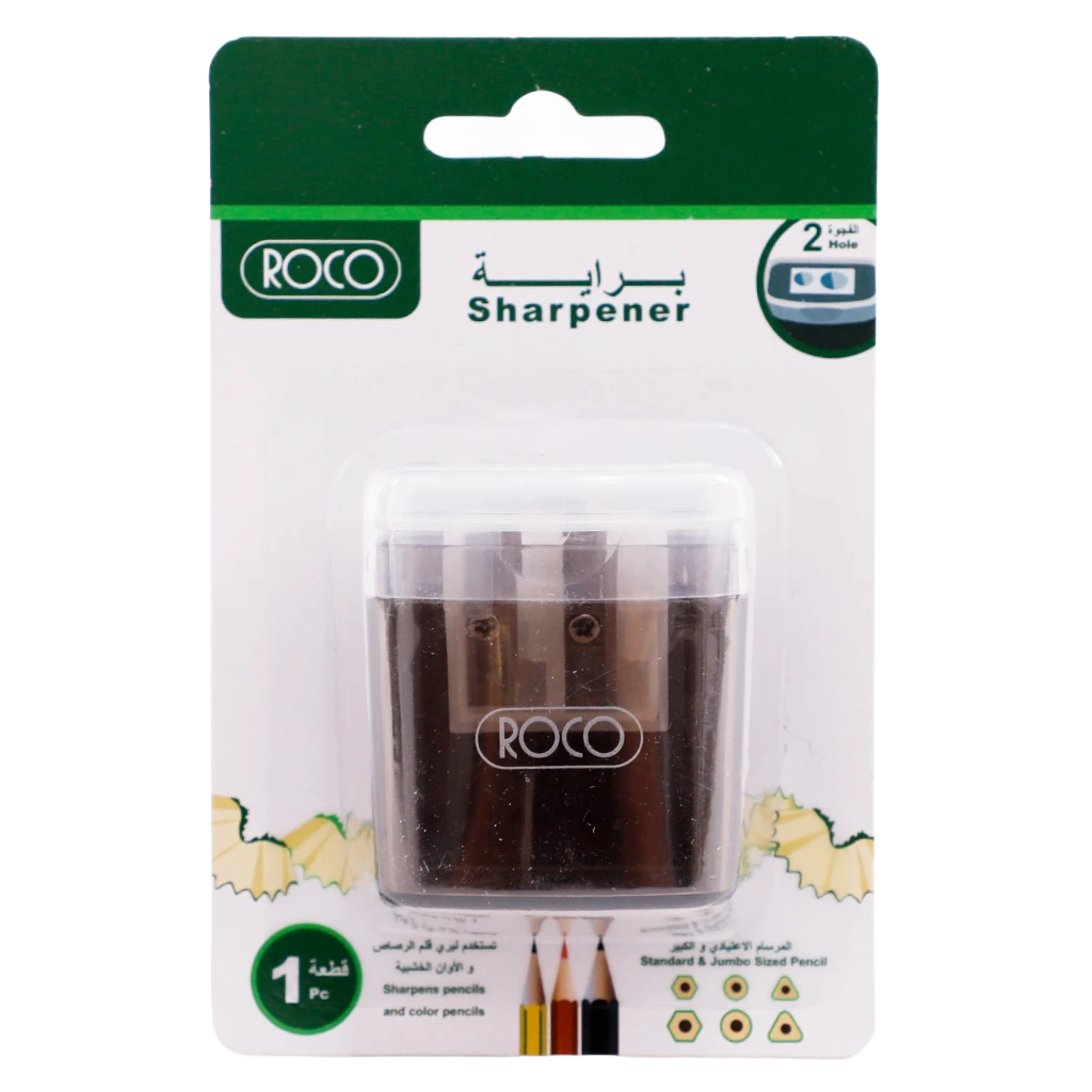 Roco Pocket Sharpener 2 Holes Black