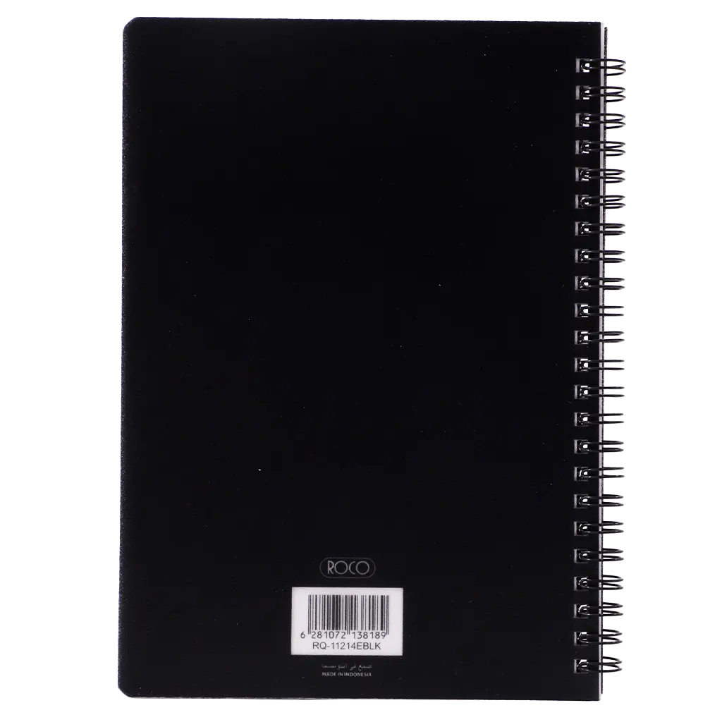 Roco Notebook A5  Double Ruled English 100 Sheets Black - view 2