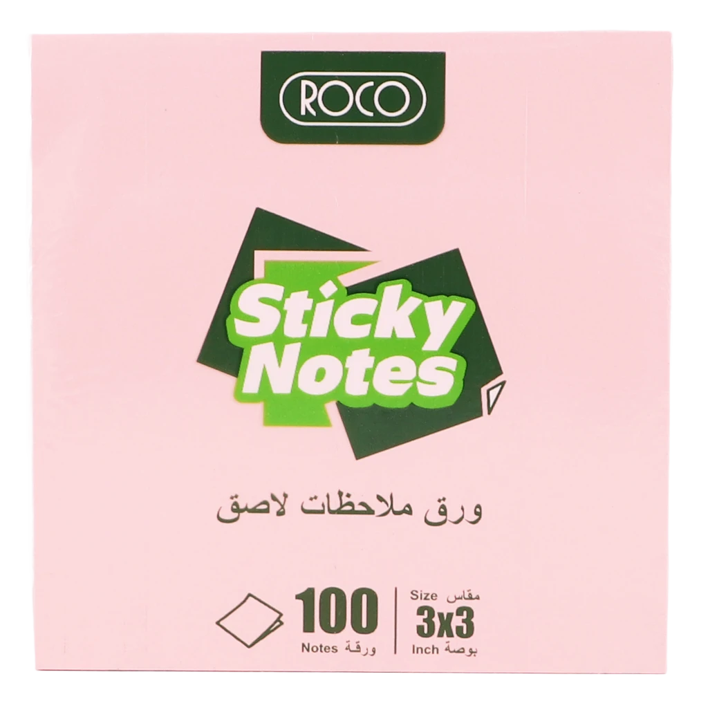 Roco Full Adhesive Self Stick Notes 3 * 3 100 Notes Assorted Pastel Color