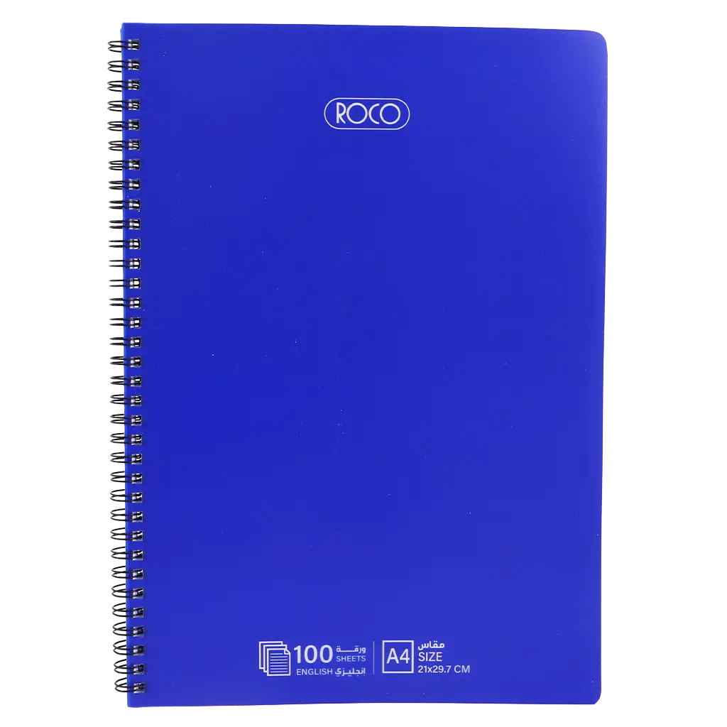 Roco Notebook  A4 Double Ruled English 100 Sheets Blue - view 1