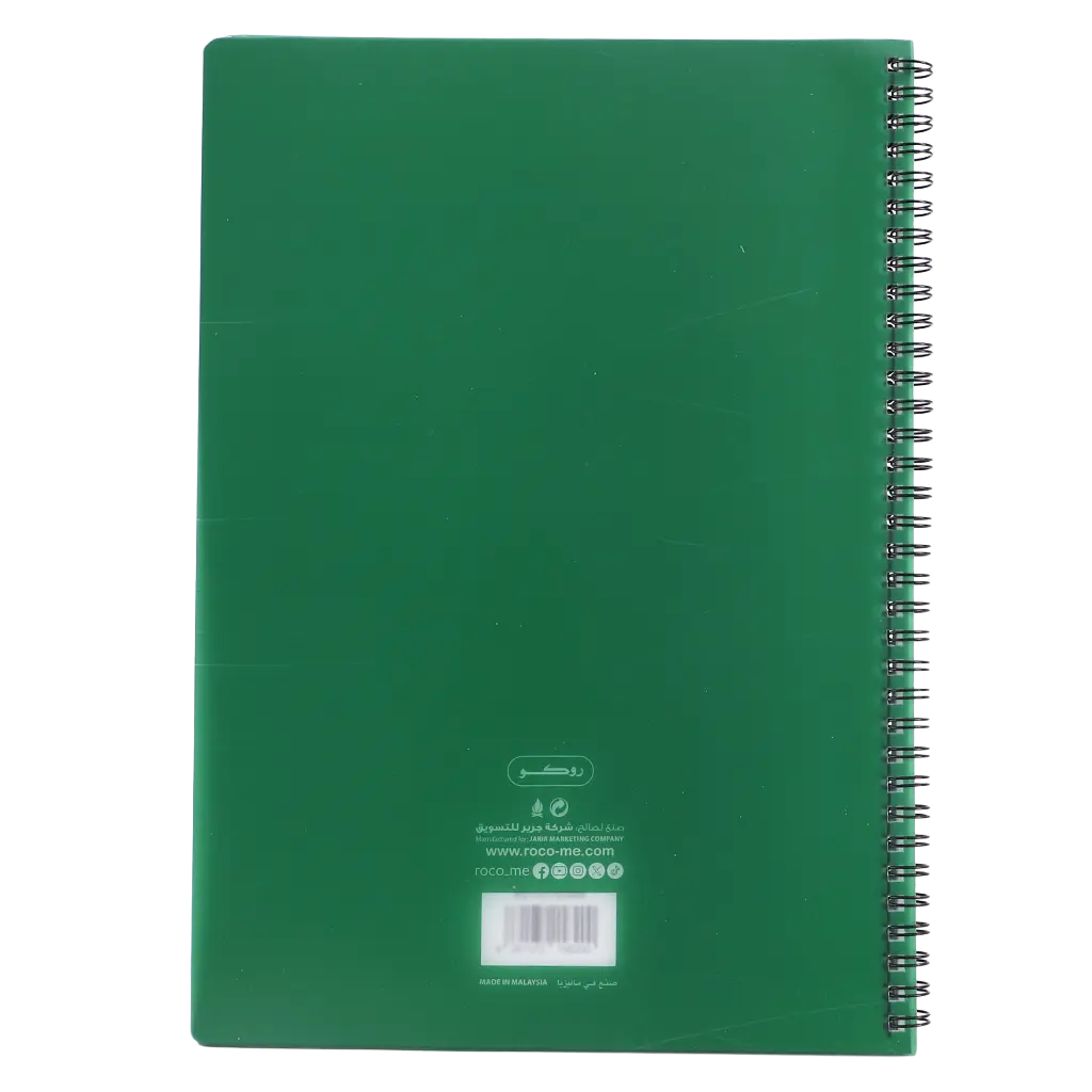 Roco Notebook A4 Double Ruled English 100 Sheets Green - view 2