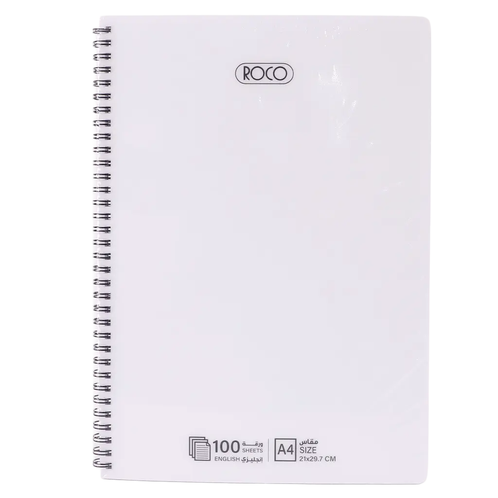 Roco Notebook A4 Double Ruled English 100 Sheets White - view 1