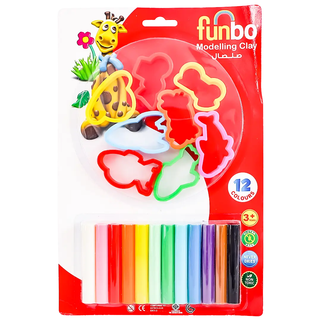 Funbo Clay 12 Colors 165 gm 8 Tools - view 1