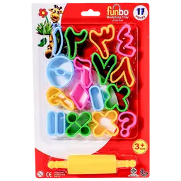 Funbo Clay Tools Numbers Arabic +1 Roll 16 Molds