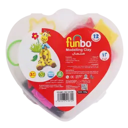 Funbo Clay 12 Colors 150 gm  7 Tools