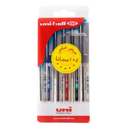 يوني-بول اقلام حبر سائل0.7 مم 6 الوان