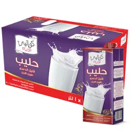 كواليتي حليب قليل الدسم 12 حبة 1 لتر