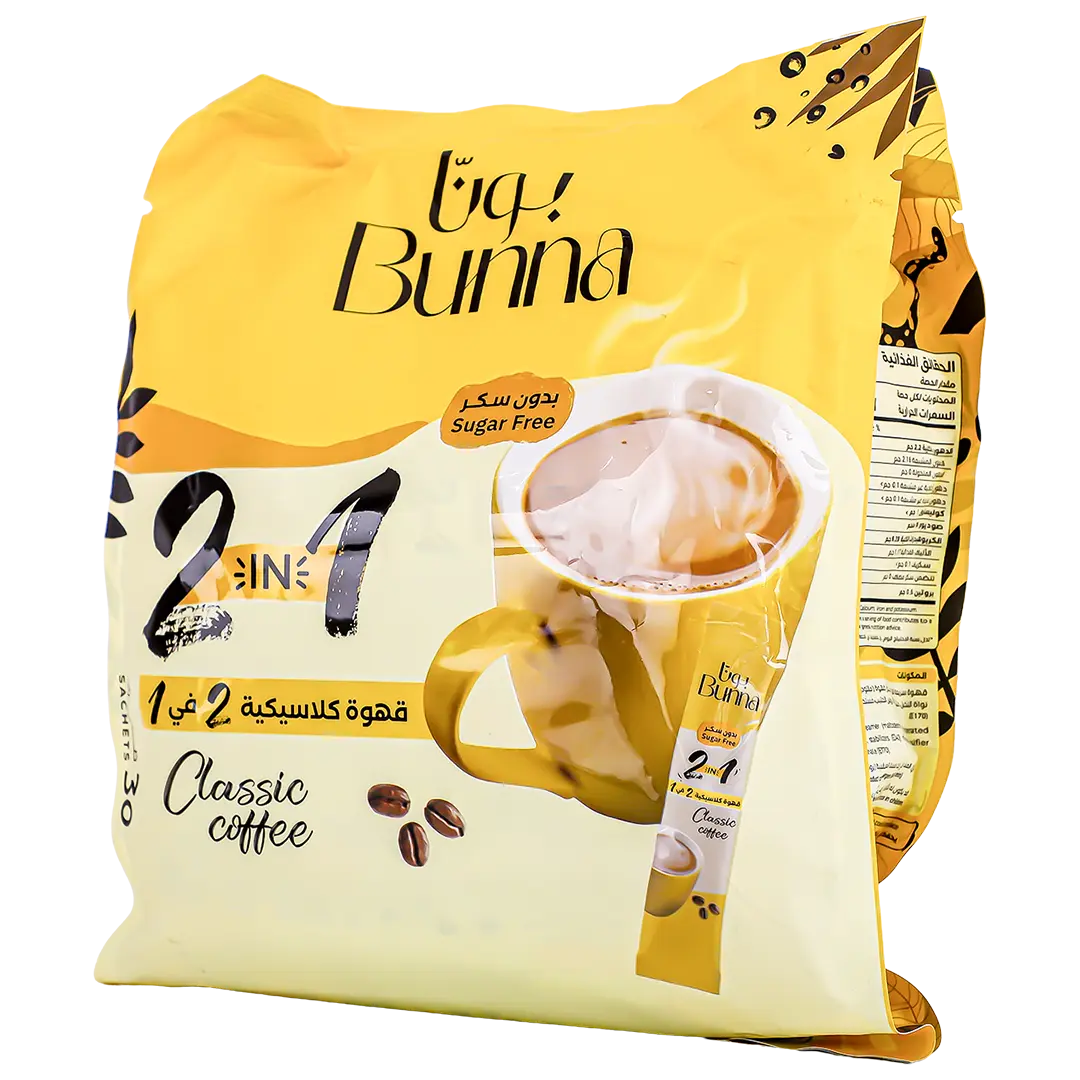 Bunna 2in1 Classic Coffee Sugar Free 30 Satches - view 2