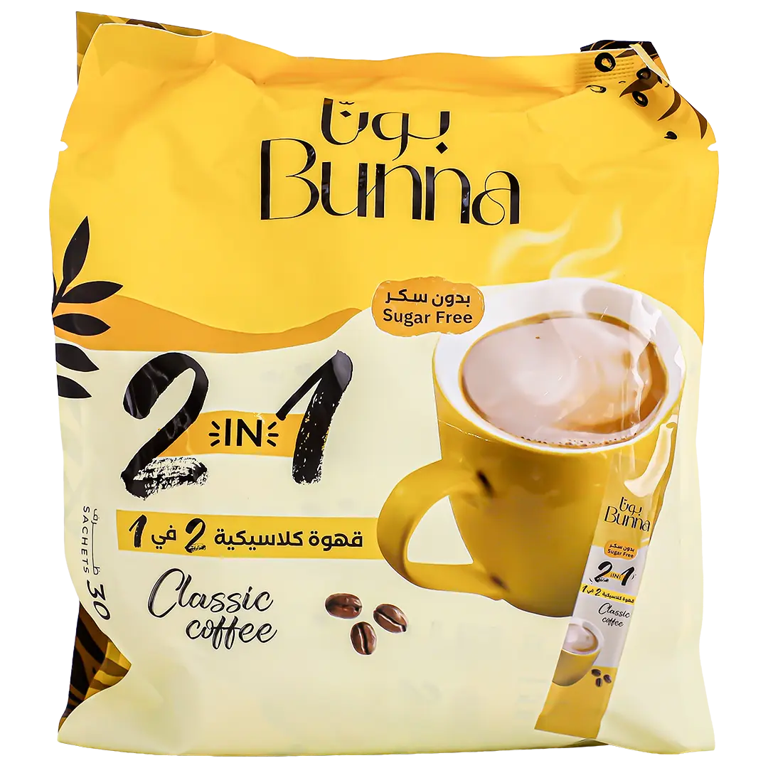 Bunna 2in1 Classic Coffee Sugar Free 30 Satches - view 4