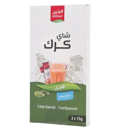 Al Khair Karak Tea Cardamom Sugar Free3 sachets 15 gm 