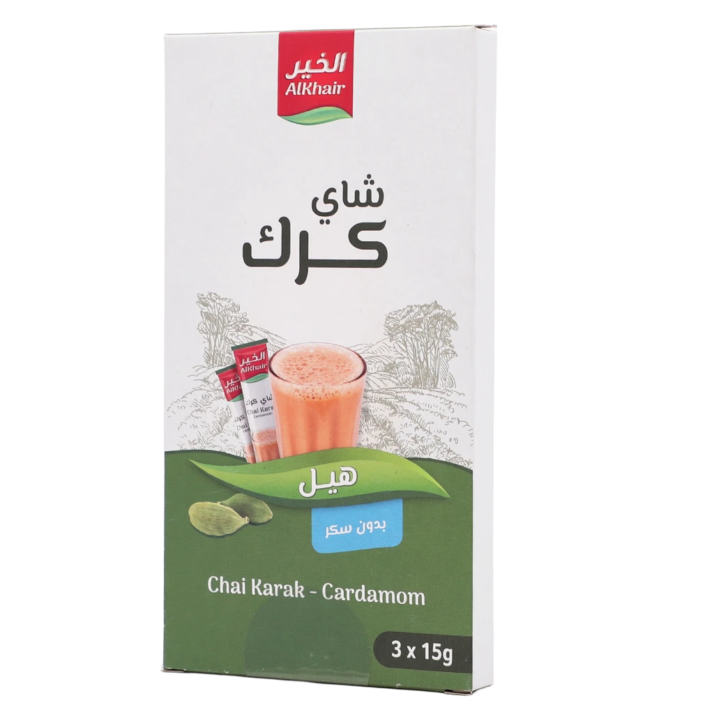 Al Khair Karak Tea Cardamom Sugar Free3 sachets 15 gm 