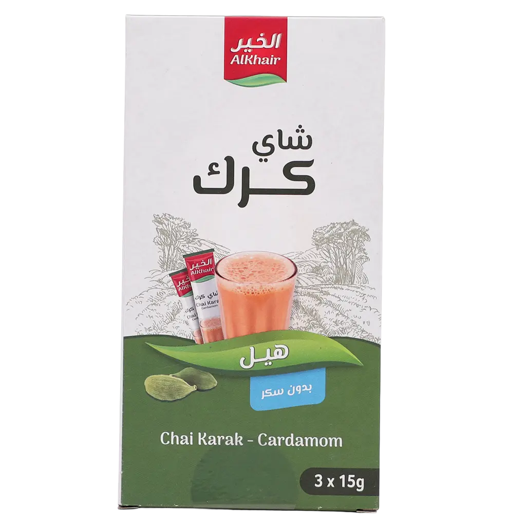 Al Khair Karak Tea Cardamom Sugar Free3 sachets 15 gm  - view 2