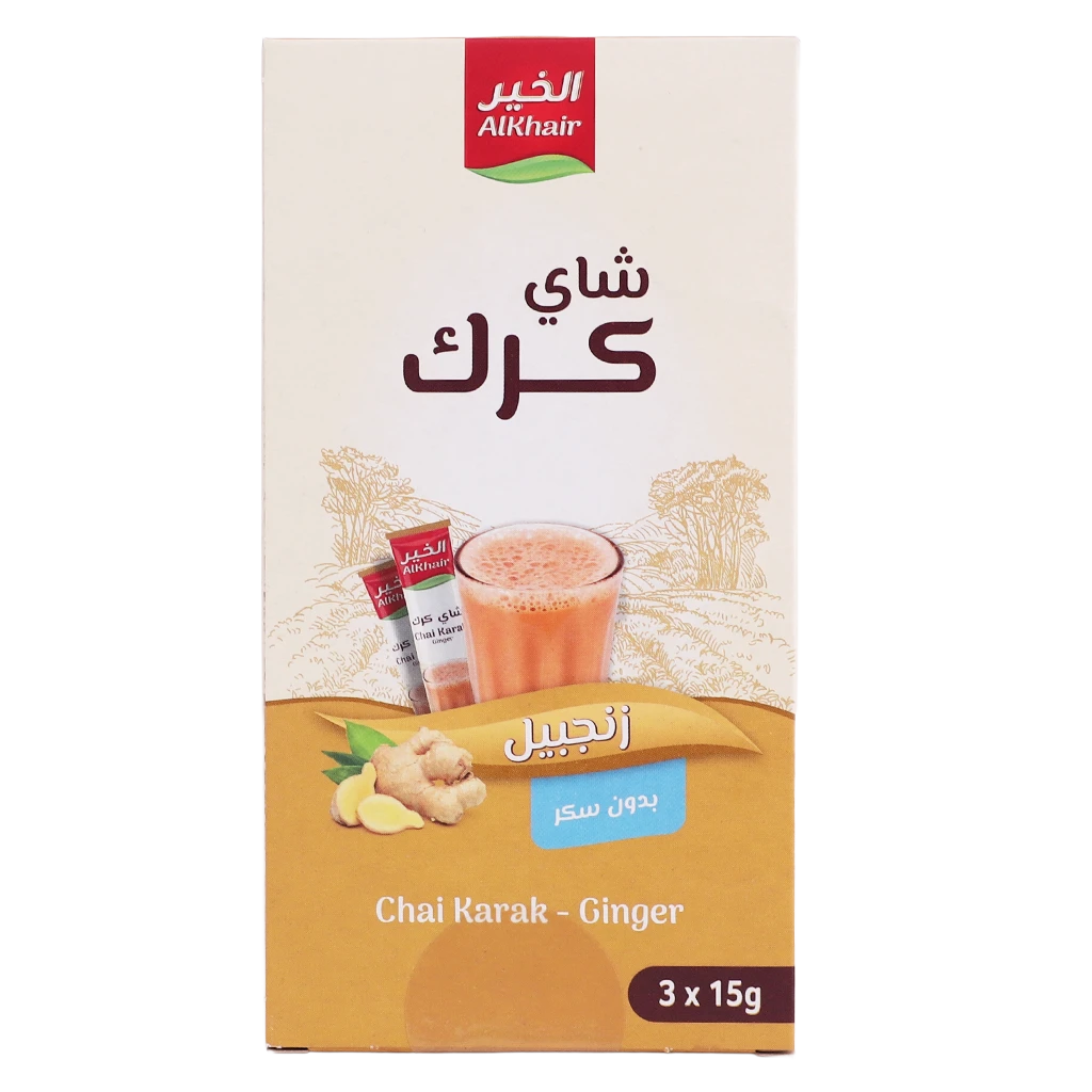 Al Khair Karak Tea Ginger Sugar Free 3 sachets15 gm