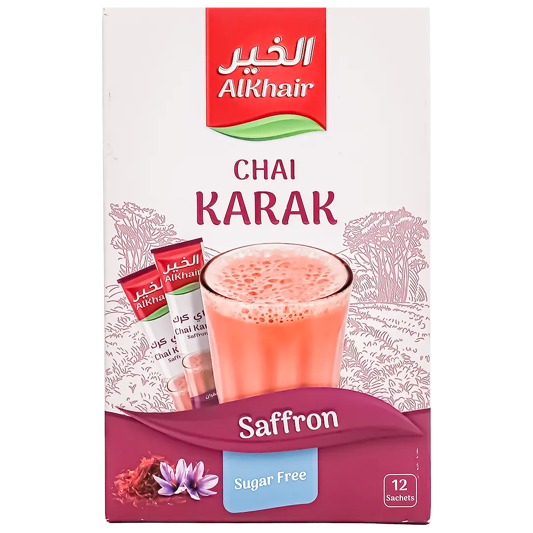 AlKhair Karak Tea Saffron Sugar Free 12 Saches - view 3