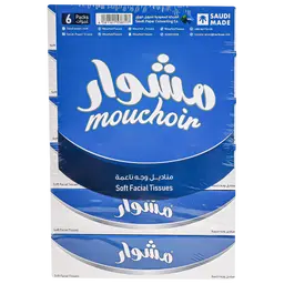 Mouchoir Facial Tissue 90 Sheets Pack of 6 pcs