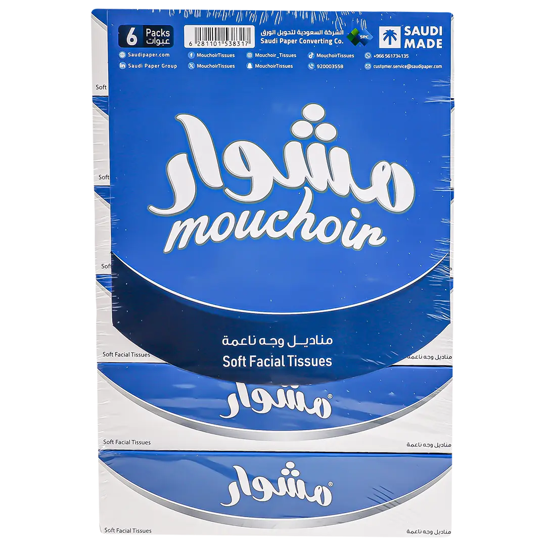 Mouchoir Facial Tissue 90 Sheets Pack of 6 pcs - view 1