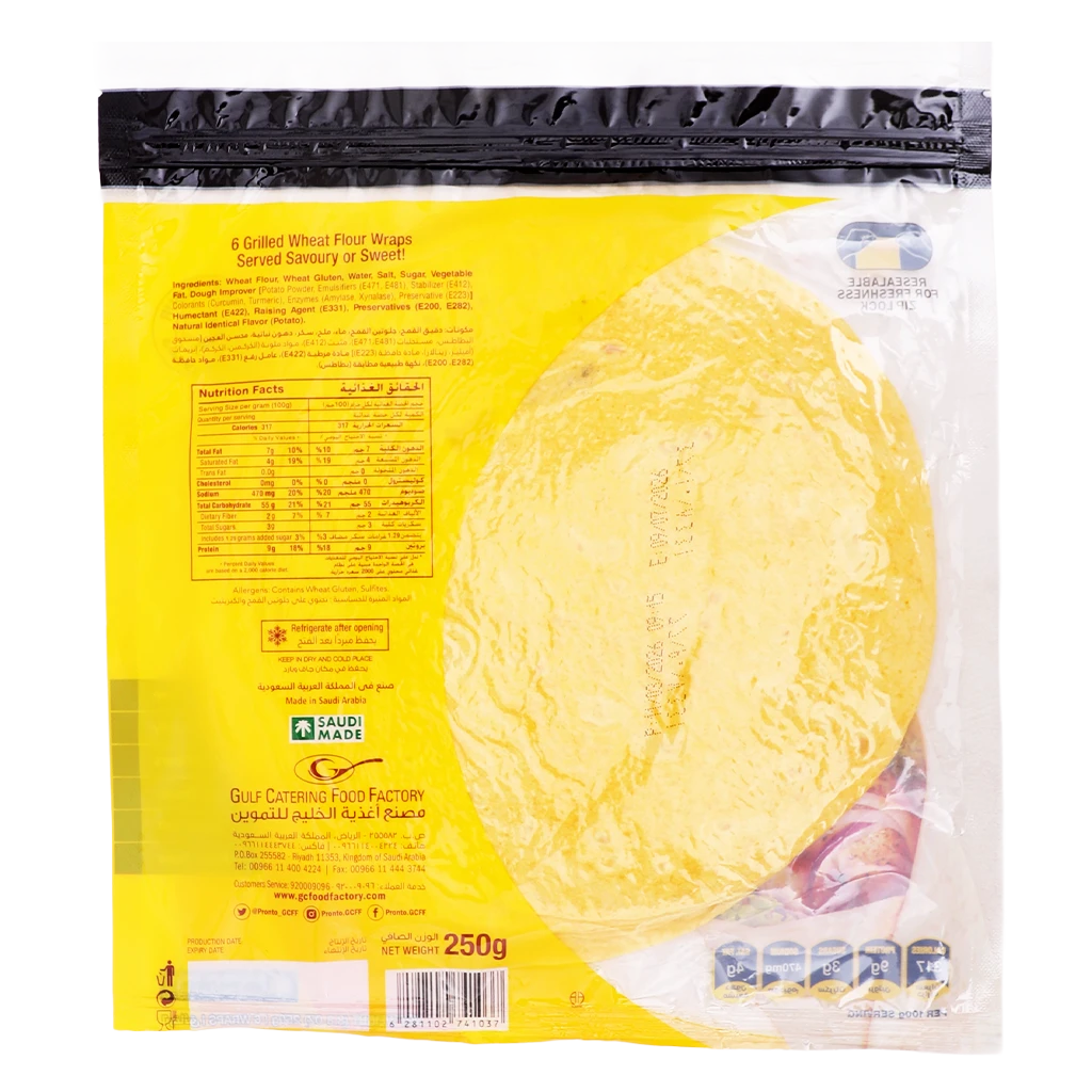 Pronto Tortilla Warp Potato  250 gm