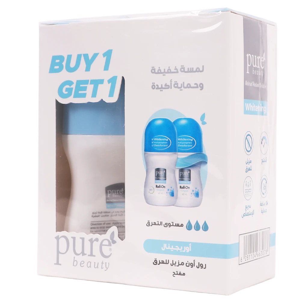 Pure Beauty Whitening Deo Roll on  Original  1+1 60 ml