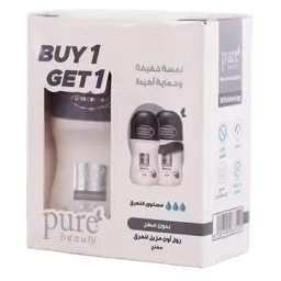 بيوربيوتي رول أن مزيل للتعرق مفتح غير معطر 60 مل  1+1