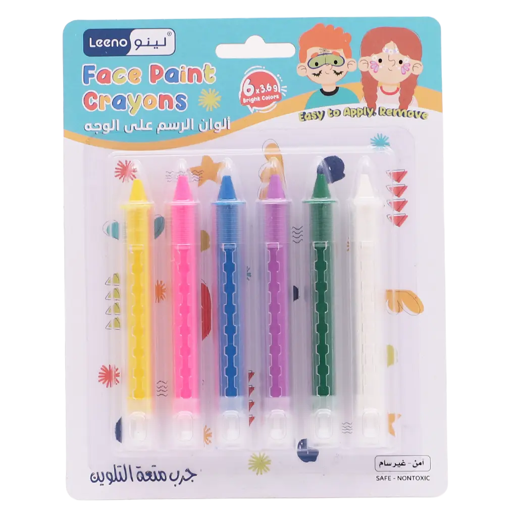 Leeno Face Paint Crayons 6 Colors - view 1