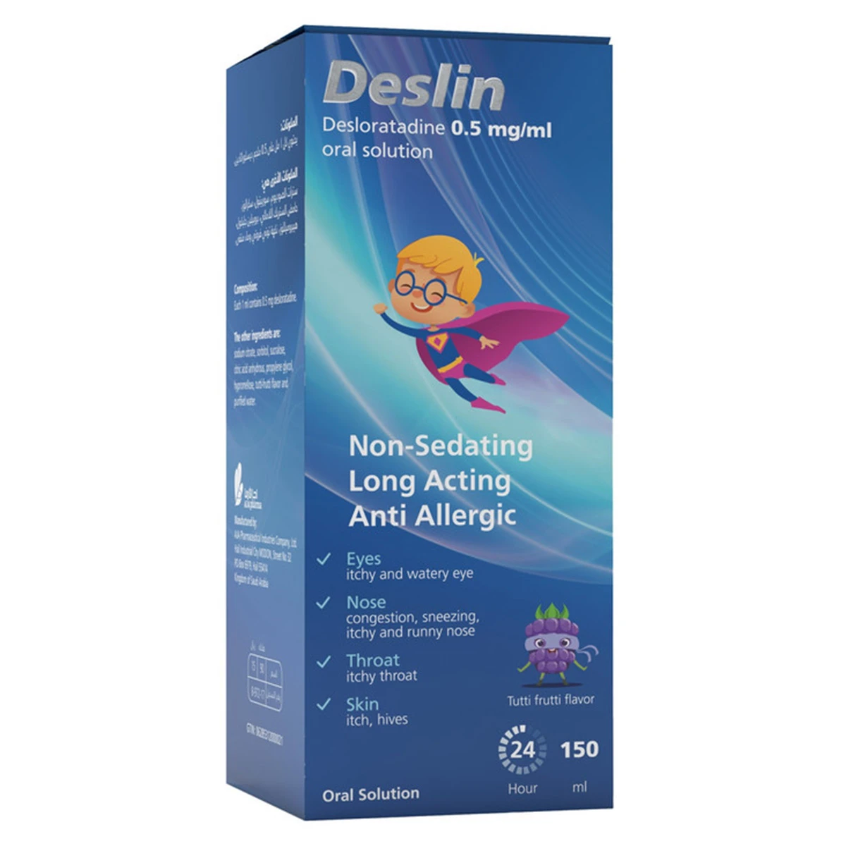 Deslin 0.5mg/1ml Oral Solution 150 ml