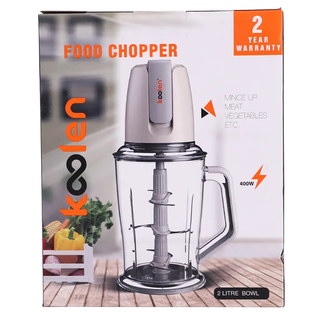 Koolen Food Chopper  With Three Blaeds and Hand White Color 400w  2 L - view 3