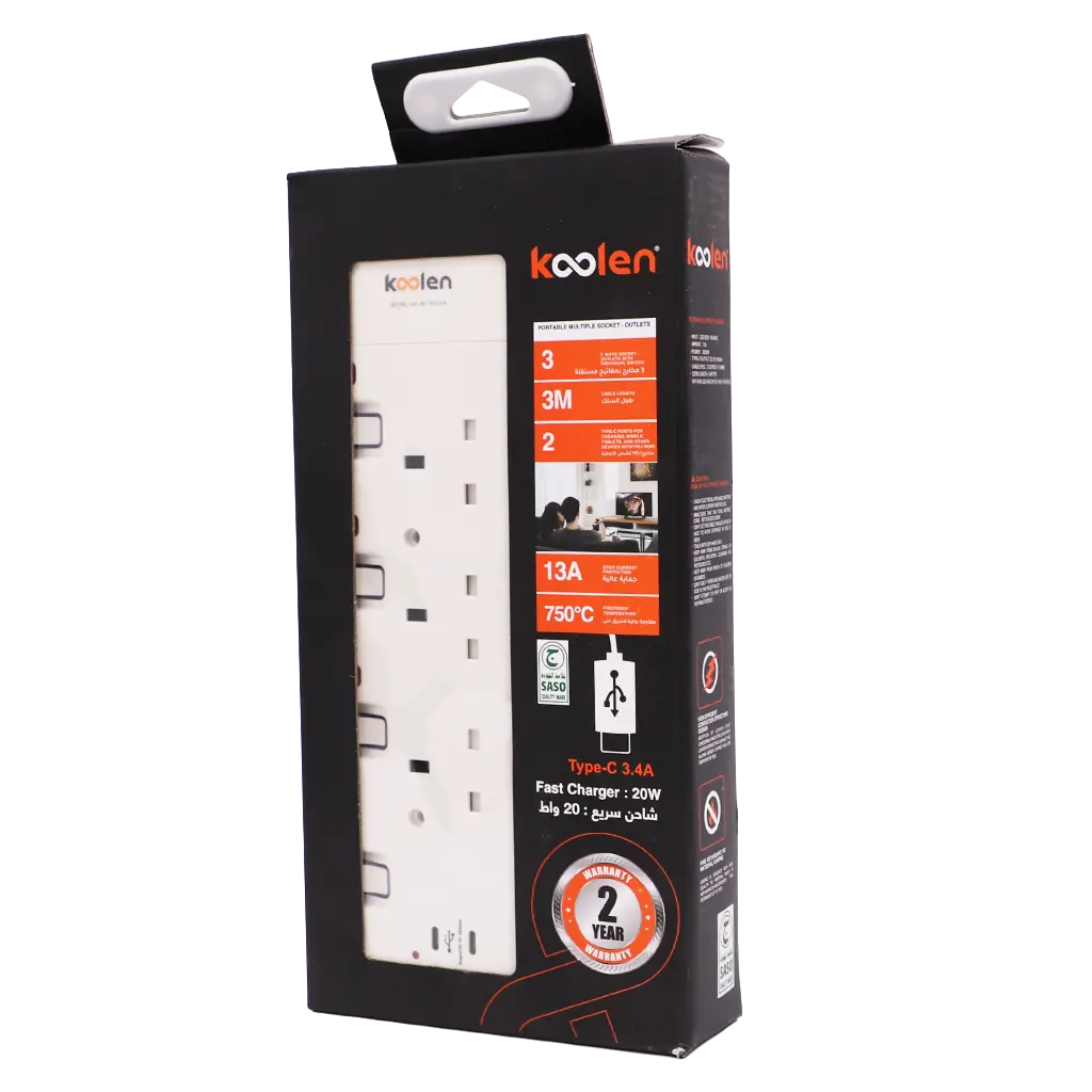 Koolen Socket 3 Way 3 M With 2 TYP C  - view 1