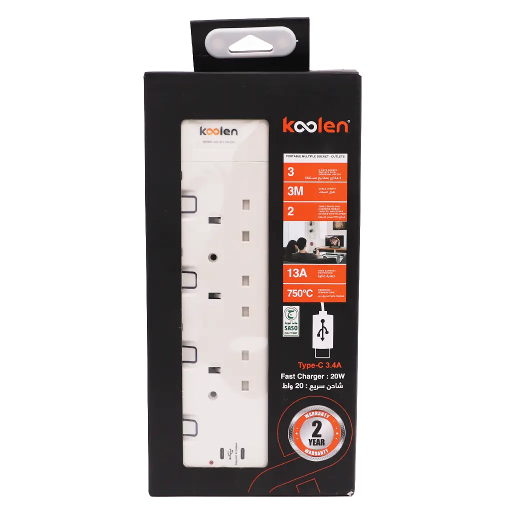 Koolen Socket 3 Way 3 M With 2 TYP C  - view 2