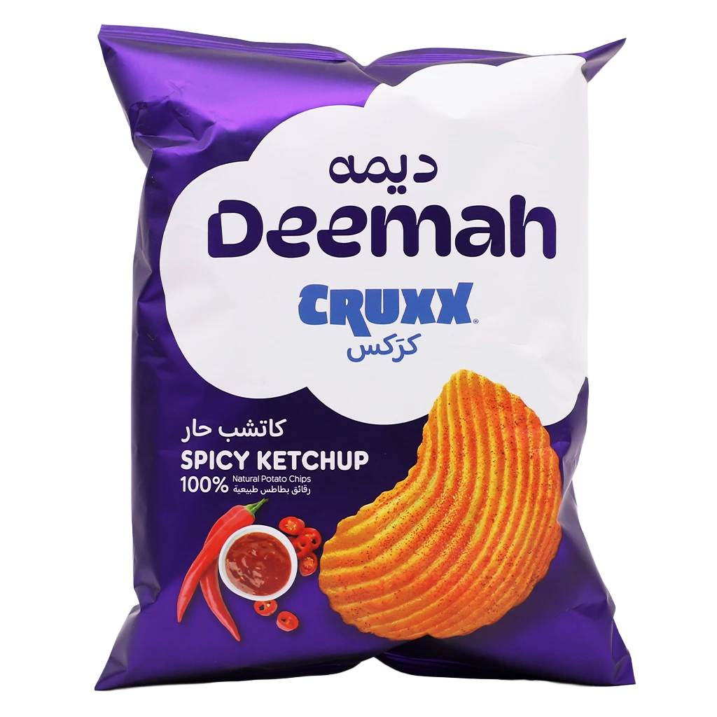 Deemah Cruxx Chips Spicy Ketchup 75 gm