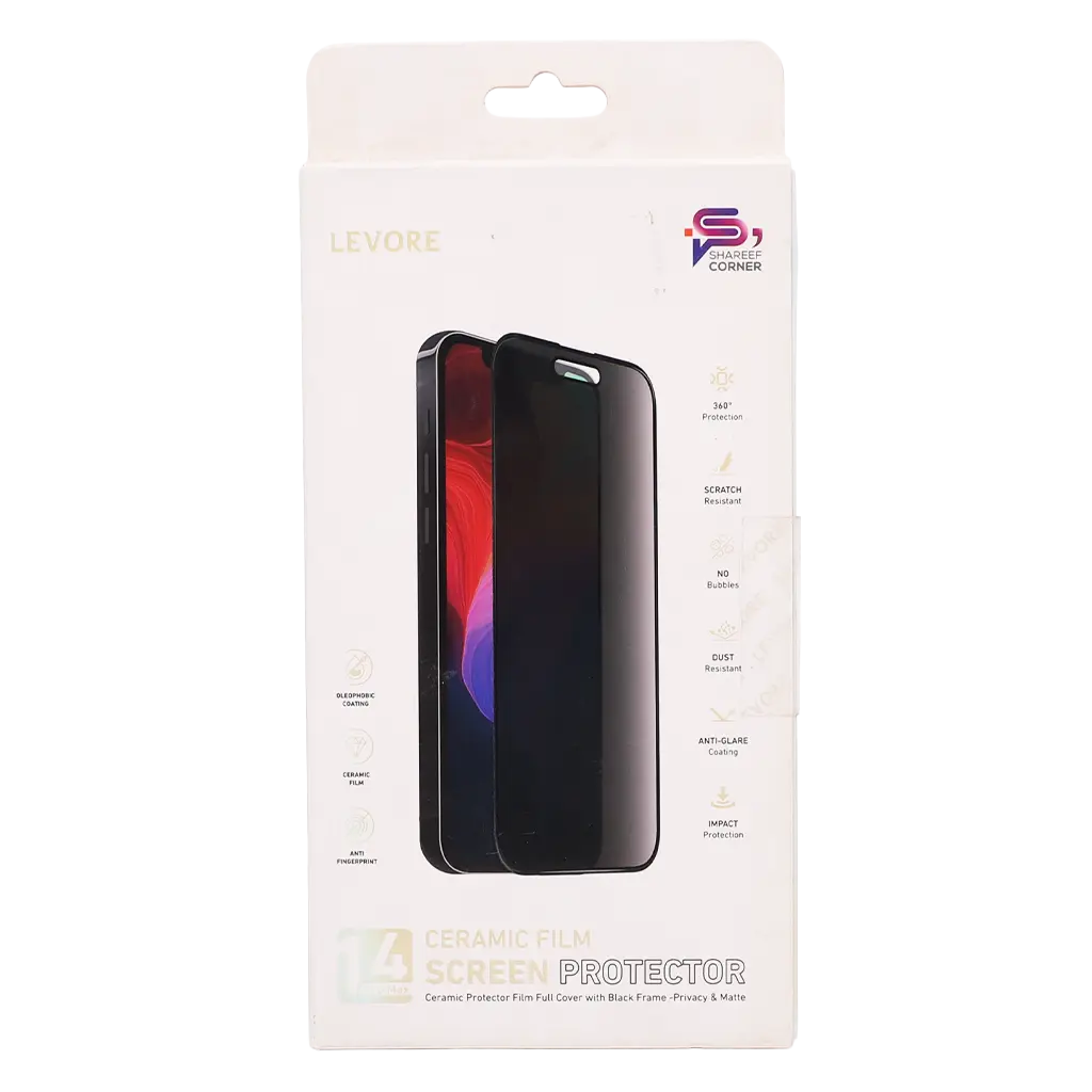 Levore Screen Protection Iphone 14  Pro Max 6.7 Ceramic Privacy - view 2