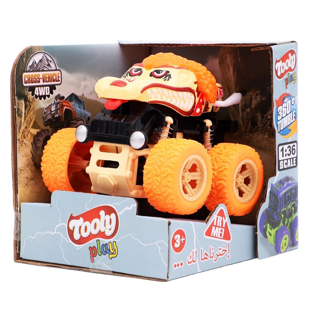 Tooly Play Monster Friction Powered Push Car Assorted