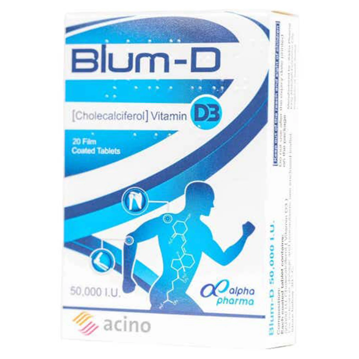 Blum-D Vitamin D3 50000 Iu 20 Tab