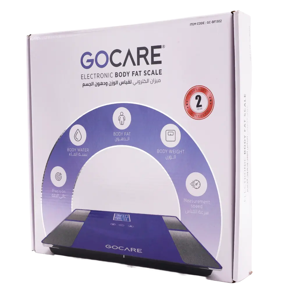 GO Care Body Scale Weight Fat & Water Glass GC-BF1302 - view 1