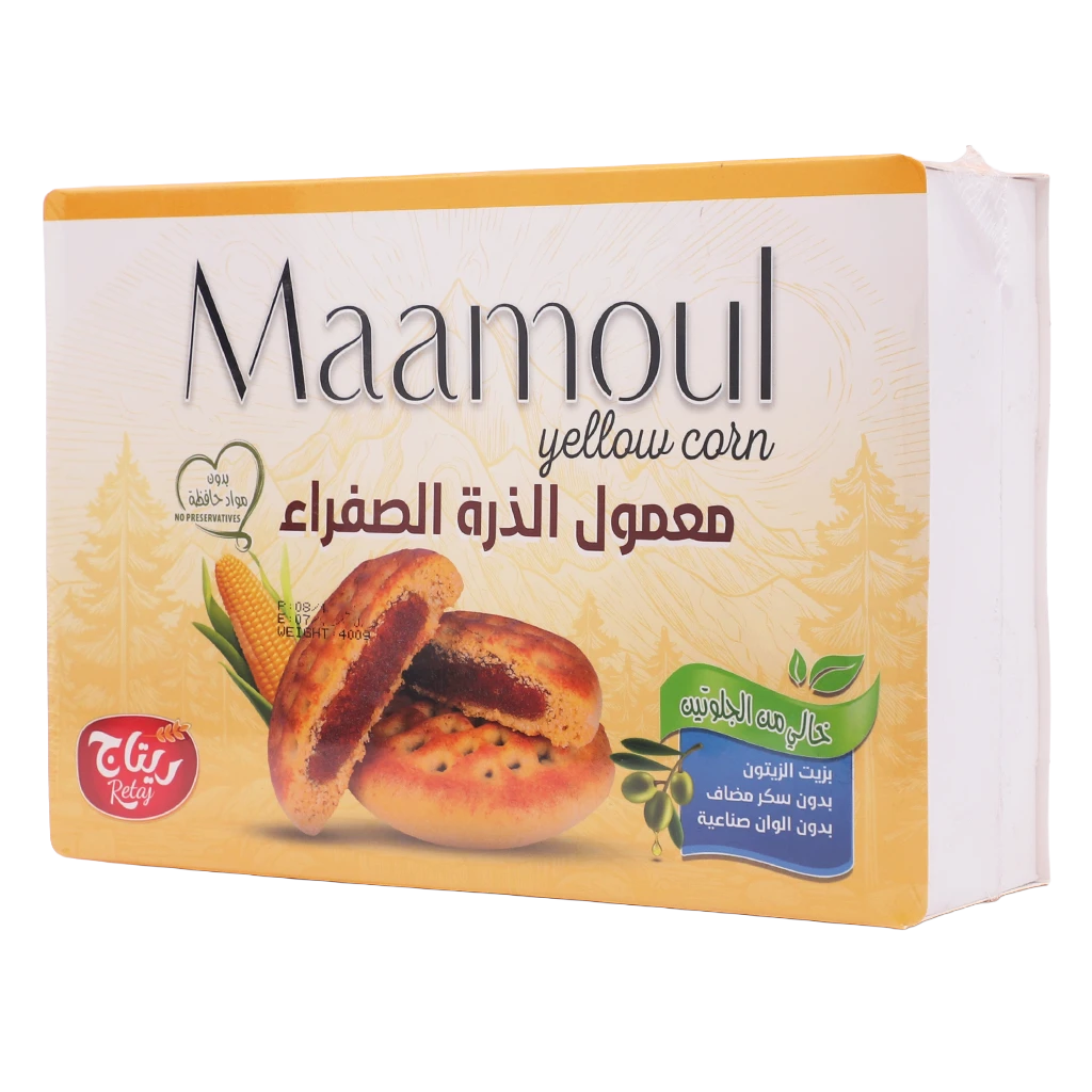 Retaj Maamoul Yellow Corn Gluten Free Sugar Free  380 gm