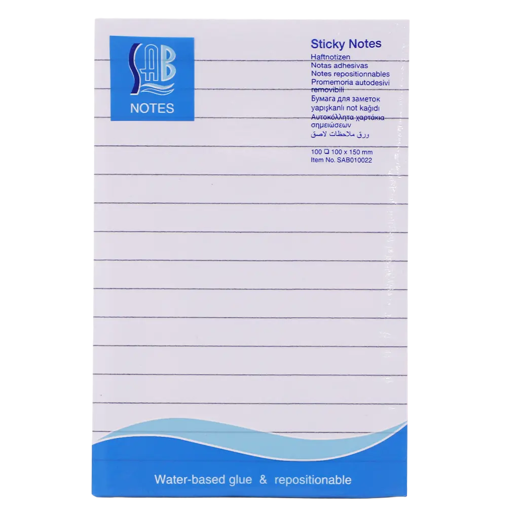 Sab Sticky Note 100 * 150Mm White 100 Sheets - view 1