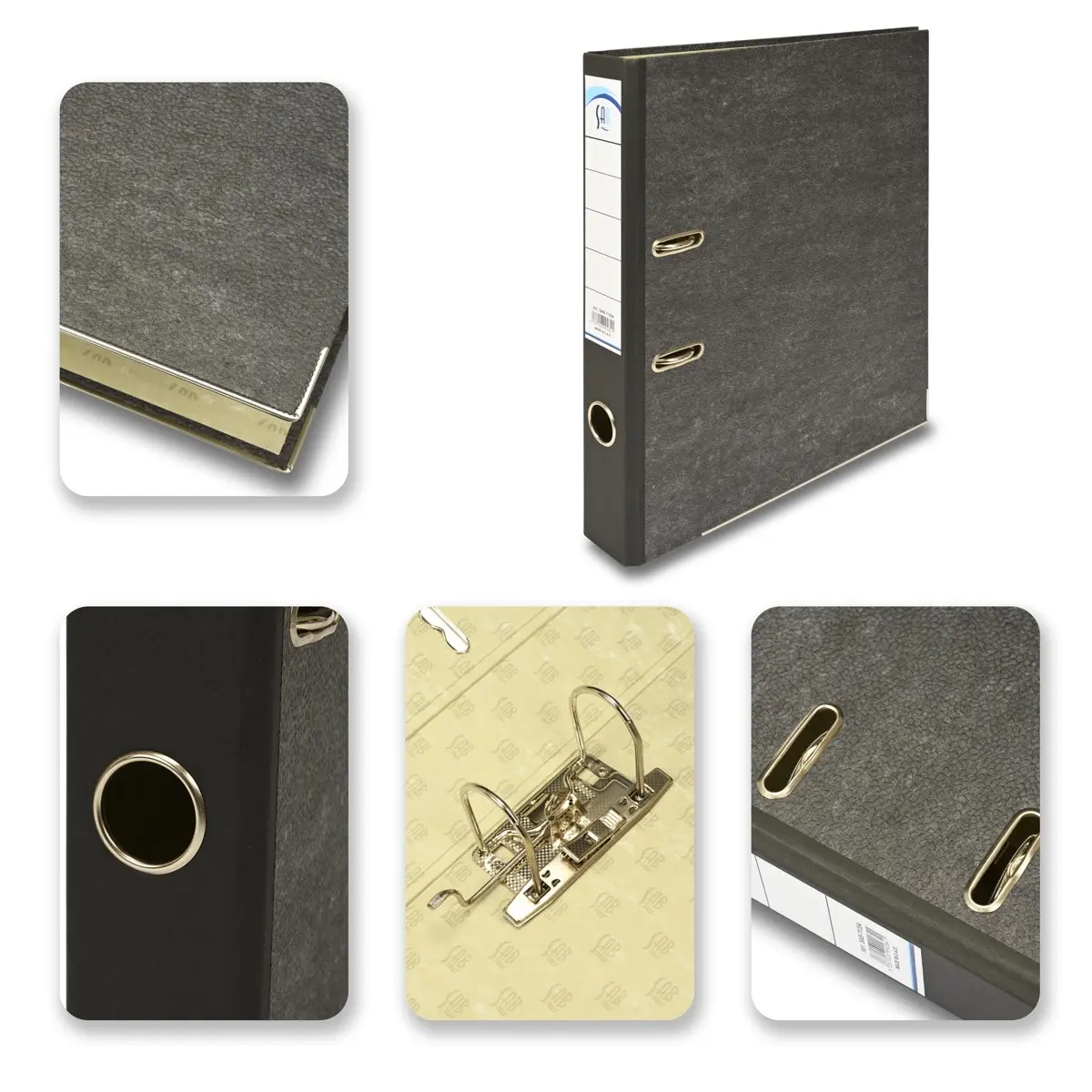 Sab  Box File Cardboard Foolscap Size 4Cm Black 1 pcs - view 6
